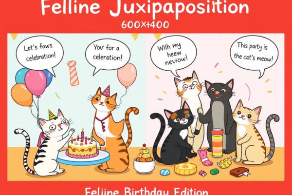 VI. Feline Juxtaposition Cat Birthday Edition